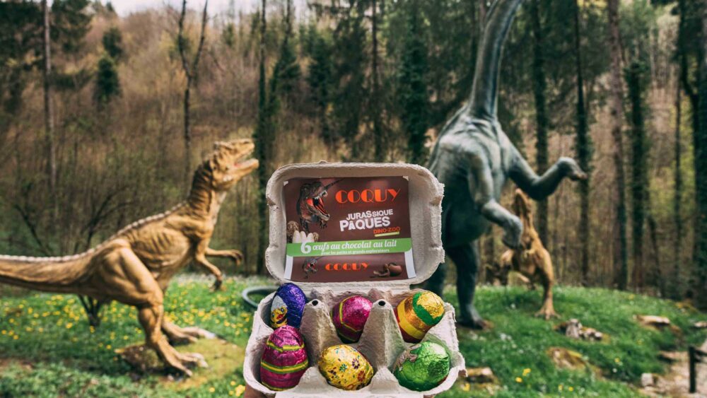 Chasse aux oeufs au Parc Dino-Zoo