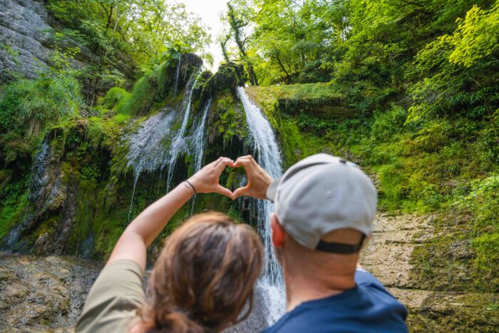 Cascade de l'Audeux en amoureux