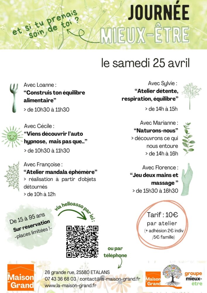 Journée Mieux Etre / A la Maison Grand a Etalans